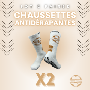 Lot de 2 chaussettes antidérapantes